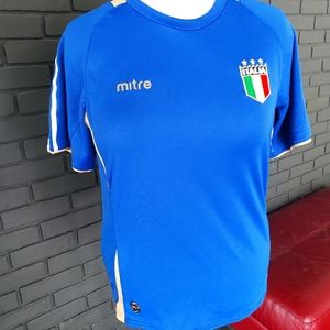 Mitre Men's Italia Stripe Blue T-Shirt